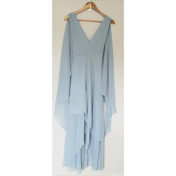 odette long sleeve mini dress Odette Cream Long Sleeve Formal Maxi Dress - US 16